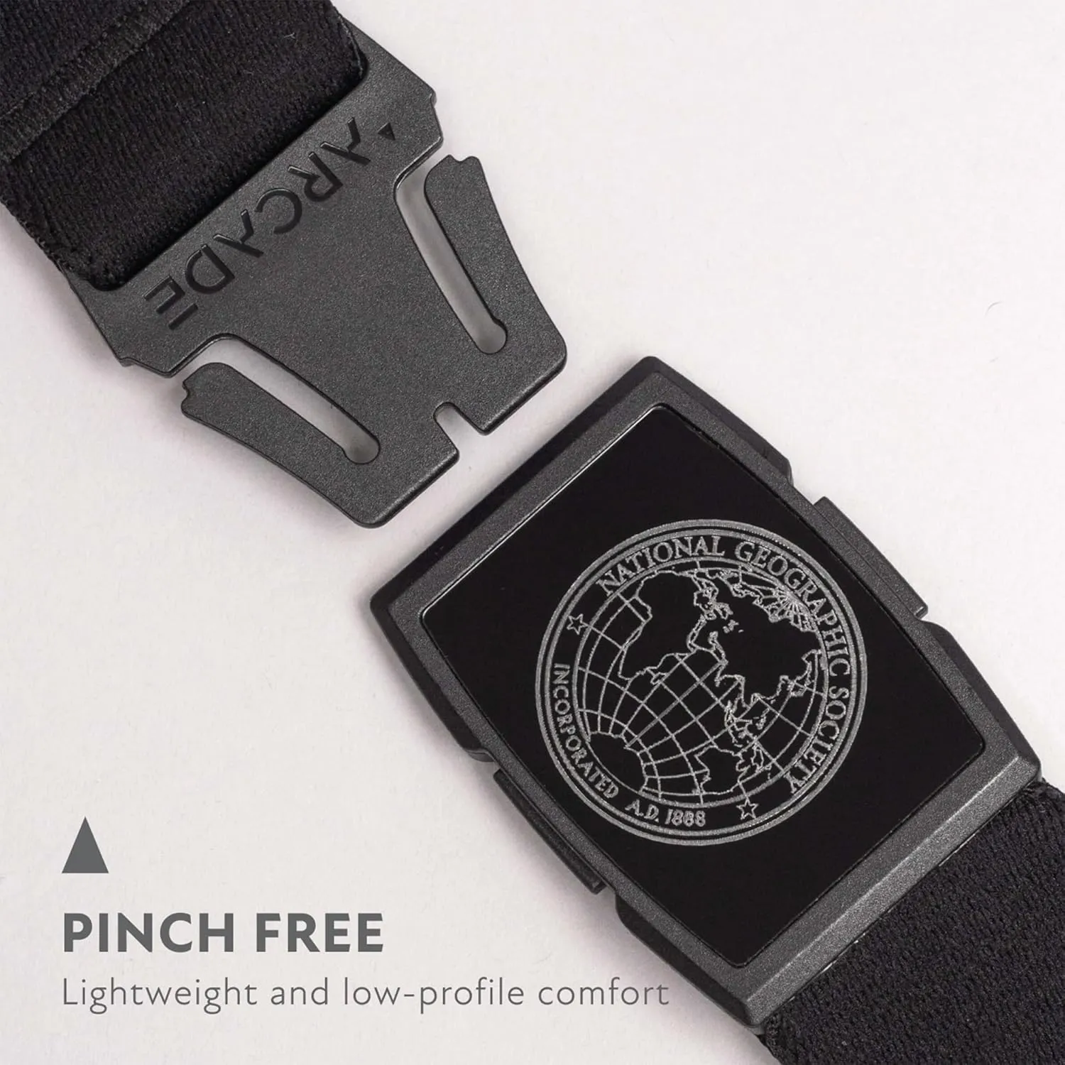 Arcade Experience Unisex Belt, Heavy Duty Elastic Webbing, Non-Metal Travel Friendly Buckle