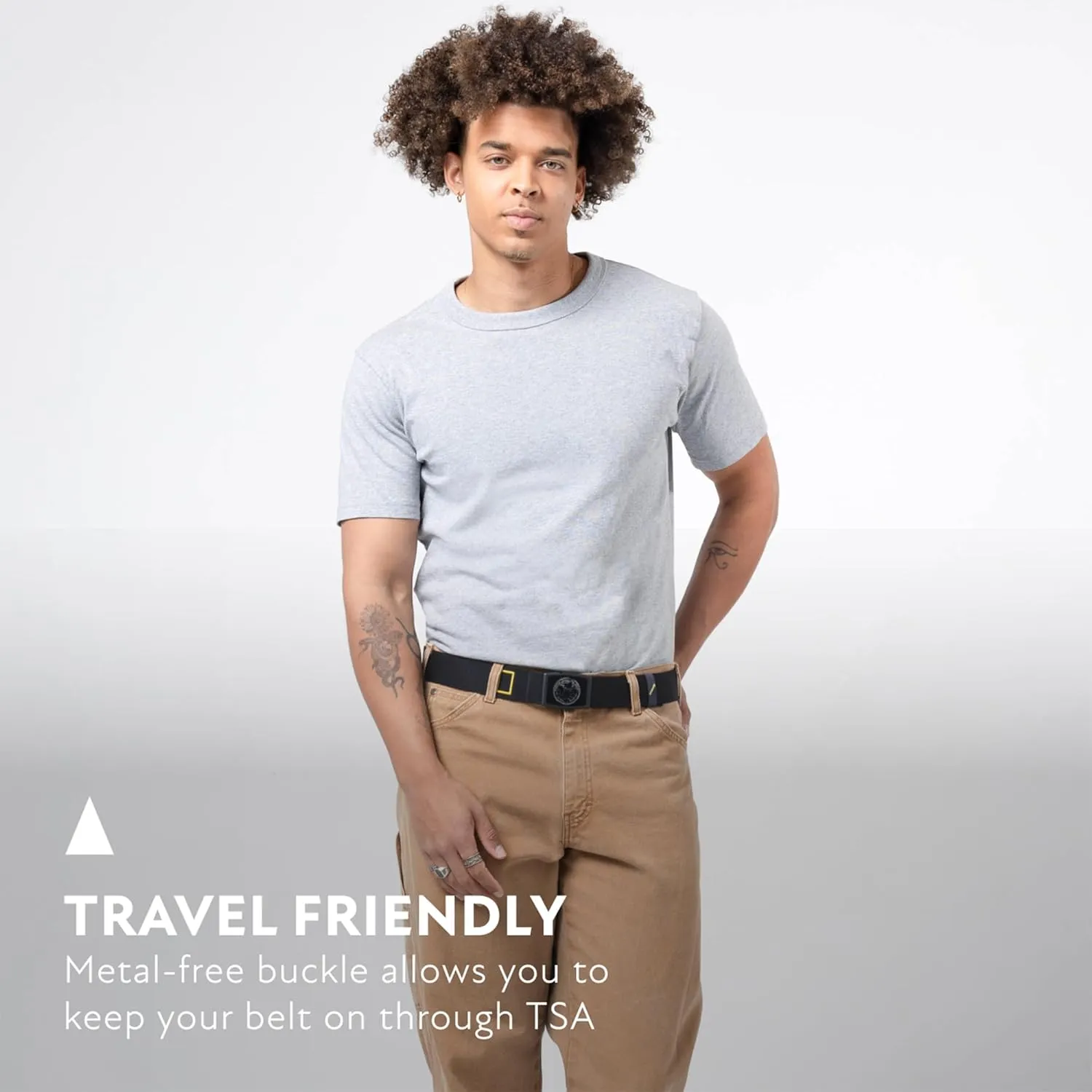 Arcade Experience Unisex Belt, Heavy Duty Elastic Webbing, Non-Metal Travel Friendly Buckle