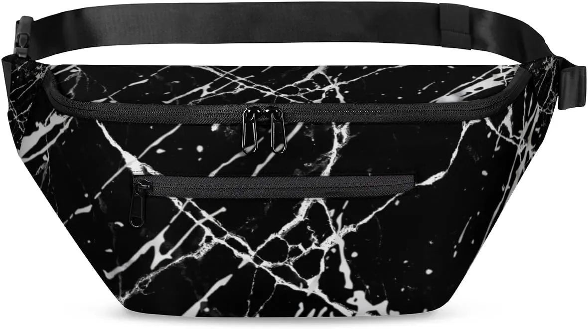 Artificial Marble Sling Bag Crossbody Backpack Chest Daypack for Women Sport Travel Hiking Casual Bag Multipurpose Waist Pack With Zipper Closure Adjustable Strap Shoulder Bag
