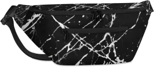 Artificial Marble Sling Bag Crossbody Backpack Chest Daypack for Women Sport Travel Hiking Casual Bag Multipurpose Waist Pack With Zipper Closure Adjustable Strap Shoulder Bag