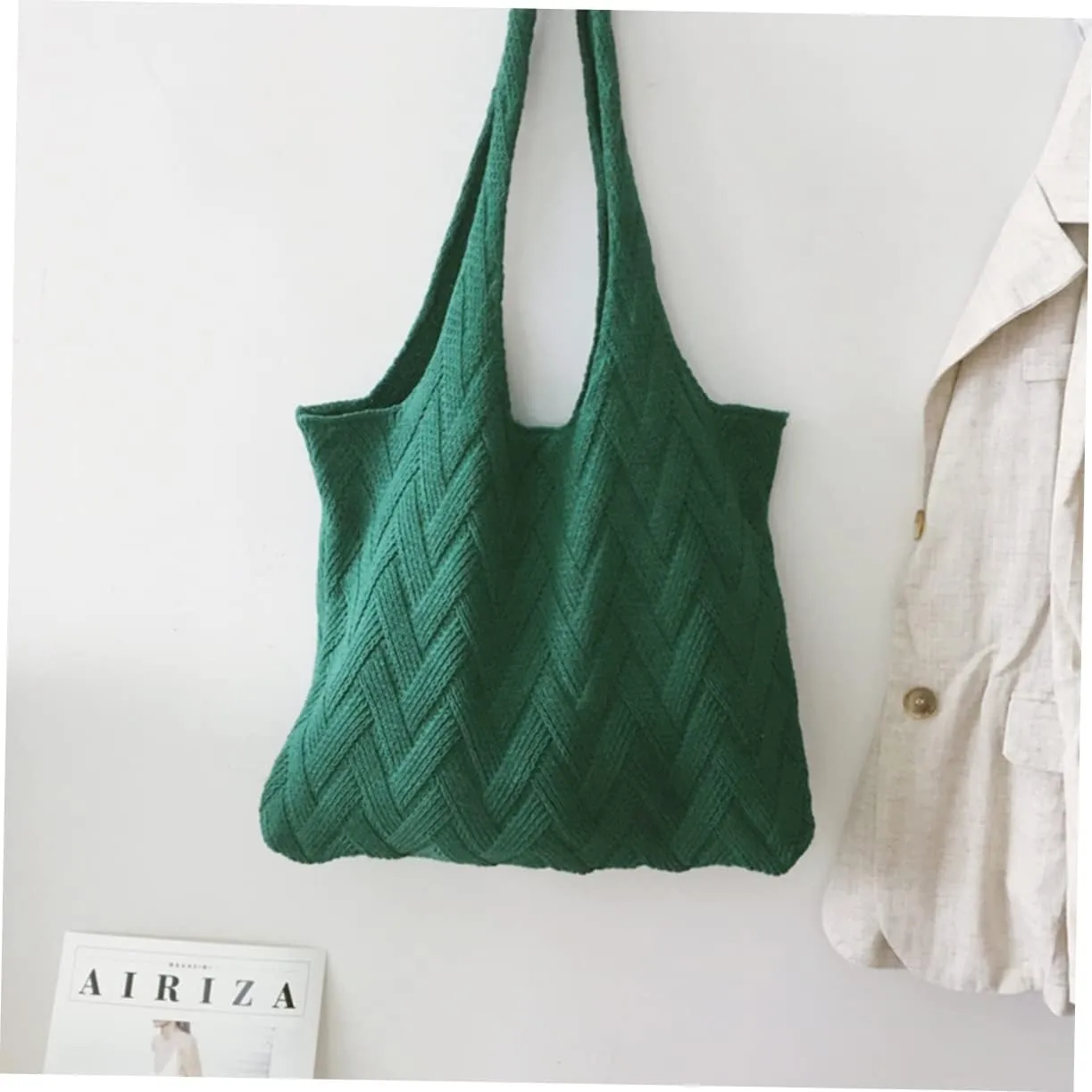 Artistic Bag Hand Bag for Womens Fashion Shoulder Bag Hat Clip for Bag Versatile Handbag Crochet One