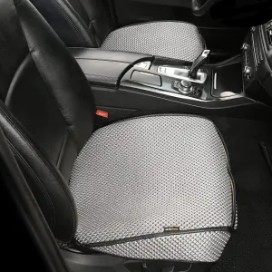 Auto Newer Breathable Universal Four Seasons Car Seat Covers， Luxury Car Seat Cushion，Protectors for Front Seat Bottoms,Compatible with 95% Vehicles， Fit for Cars Truck SUV or Vans(2PCS,Grey)