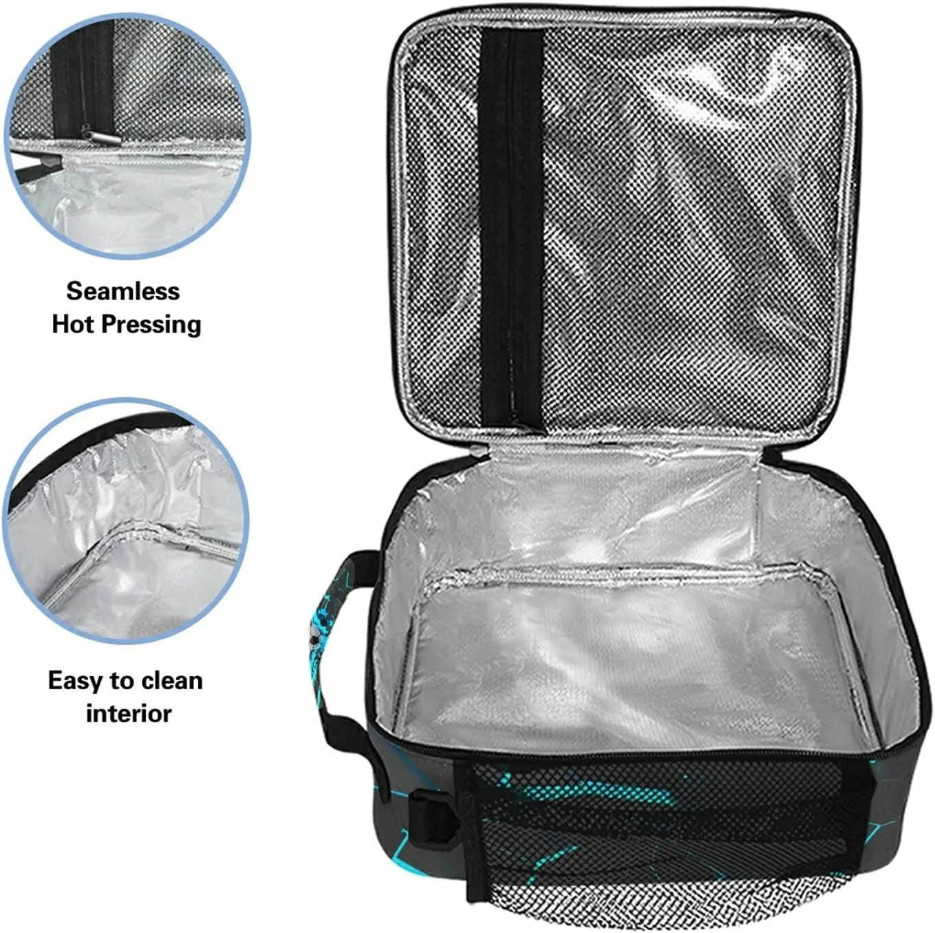 AUUXVA 3D Sport Ball Football Soccer Insulated Lunch Box Bags for Women Men Kids Girls Tote Crossbody Lunch Container Food Carrier