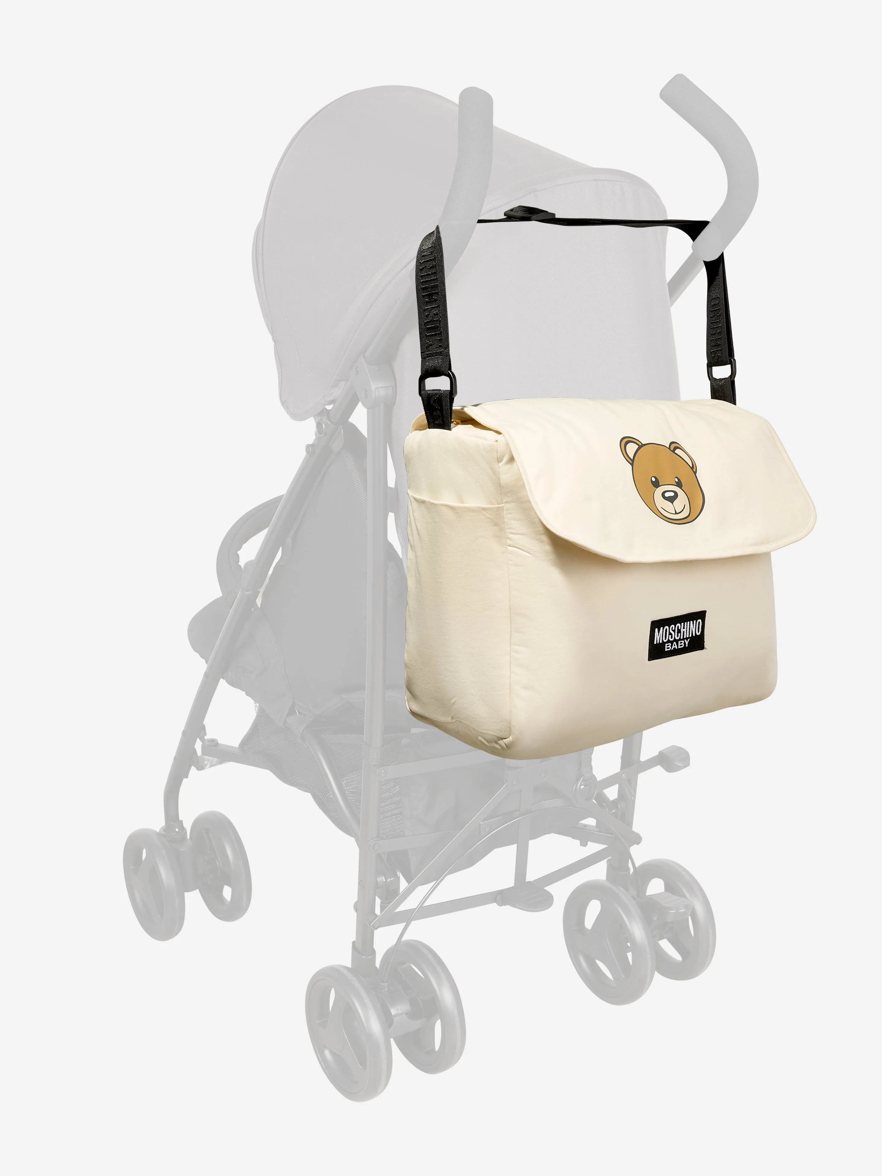 Baby Teddy Bear Logo Changing Bag in Beige (39cm)