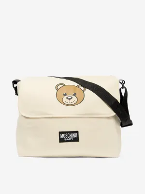 Baby Teddy Bear Logo Changing Bag in Beige (39cm)
