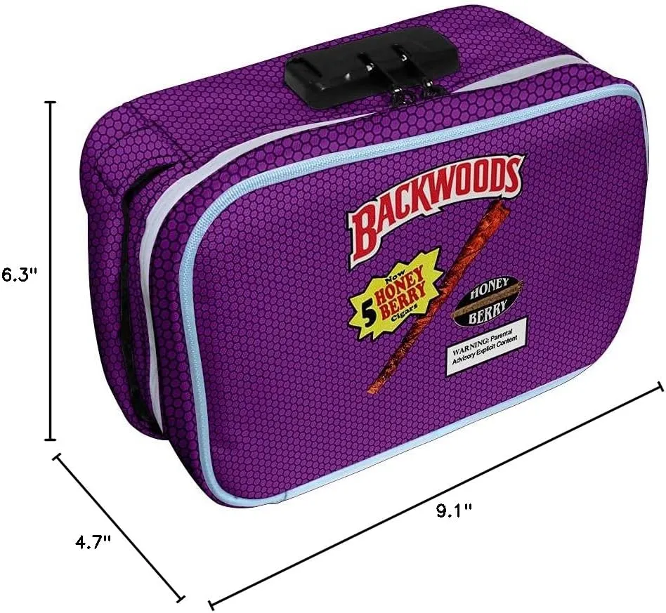 Backwoods Bags Smell Proof Bags Deodorant bags Storage Bags Travel Bags with Combination Lock- IndoorOutdoor (AD) 23x12x16cm