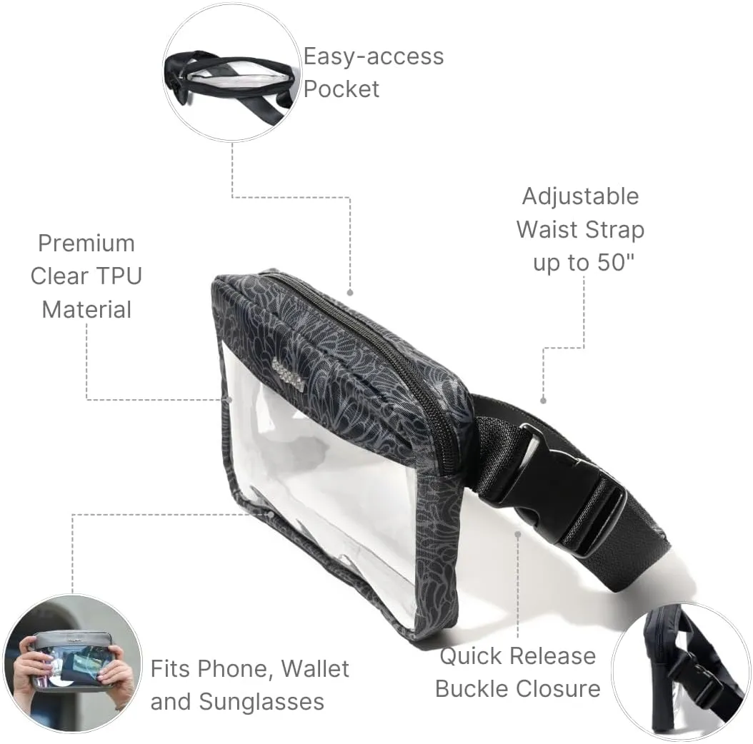 Baggallini Women's Clear Stadium Belt Bag Fanny Pack