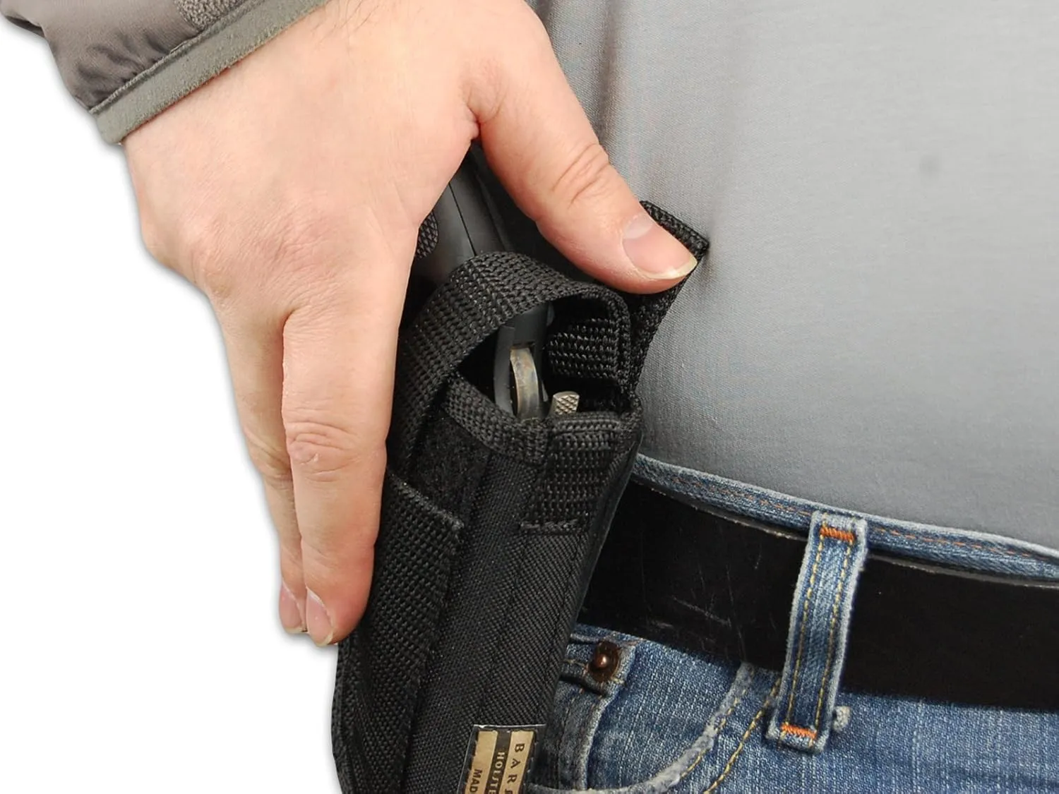 Barsony OWB Belt Holster for 2", Snub-Nose .38 .357 Revolvers