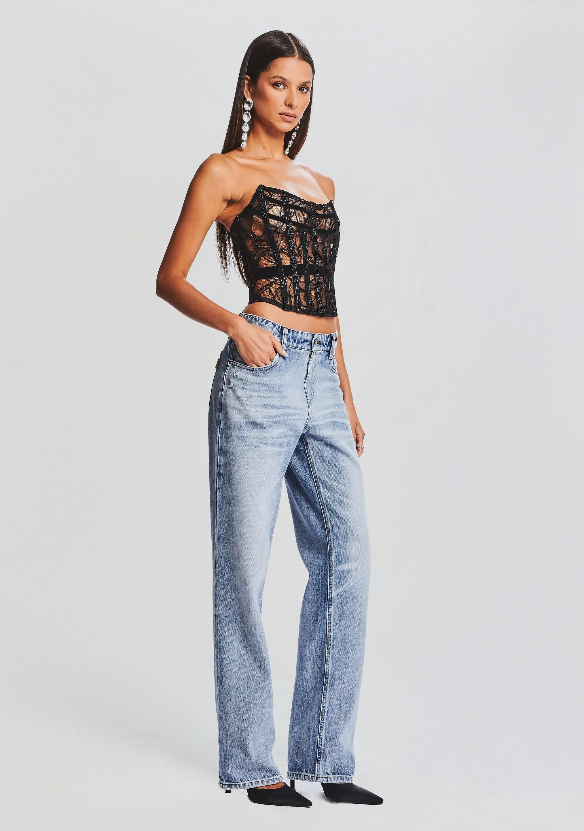 Bayley Embellished Lace Top