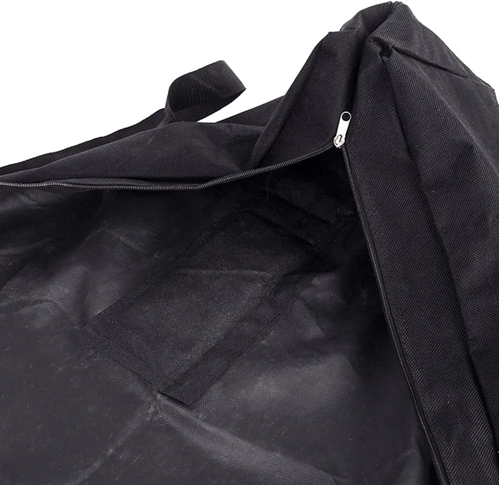 BBQ Tool Storage Bag,Oxford Grill Tool Carry Bag, Waterproof Outdoor Picnic Cooking Tools Bag Carry Bag for Camping Car Trip Outdoor Camping (Black,Size:24.41x 5.12 x 9.45inch)