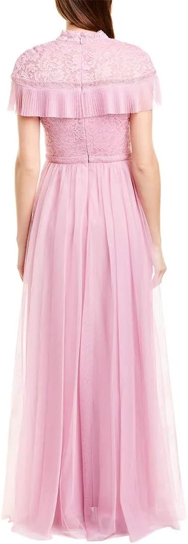 BCBGMax Azria Women's Colorblocked Lace and Tulle Gown