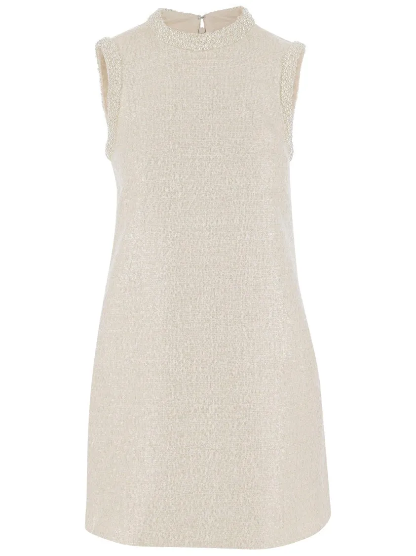 Beaded Bouclé Mini Dress