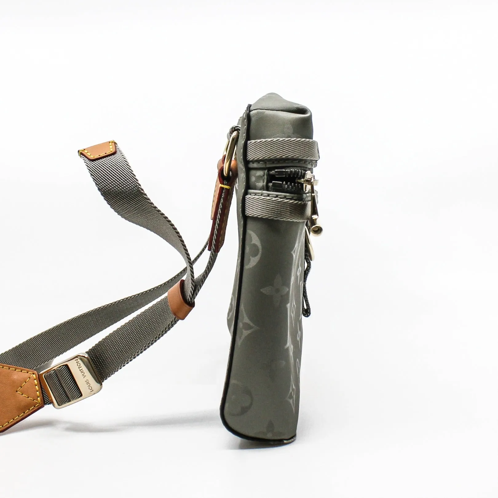 belt bag Canvas light green phw