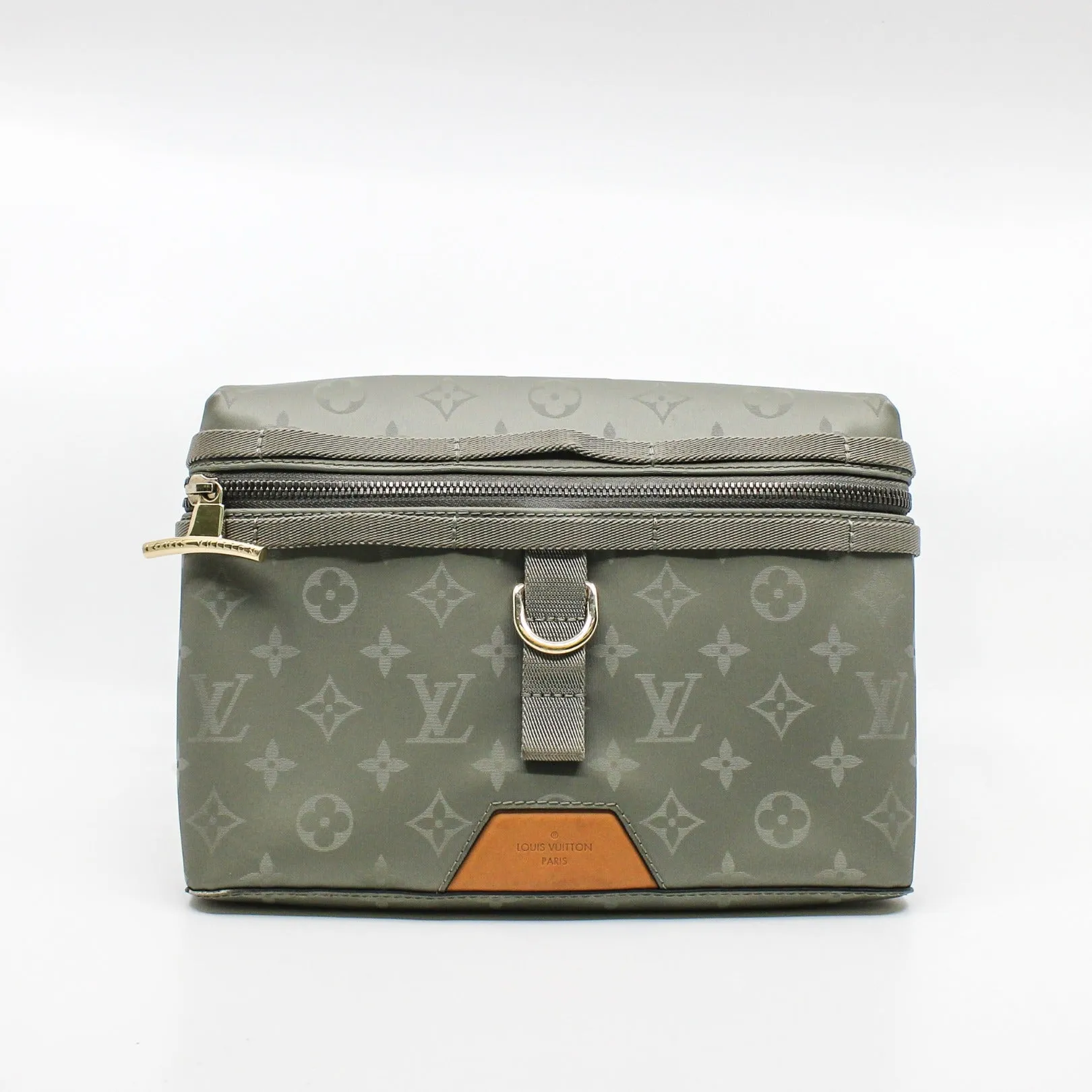 belt bag Canvas light green phw