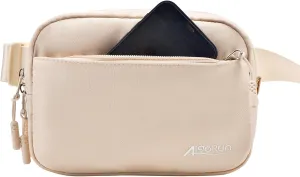 Belt Bag for Women Crossbody Fanny Pack Water Resistant Waist Bags Adjustable Strap for Outdoor Running Travel Workout Beige