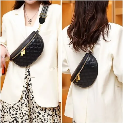 Belt Bag for Women,Fanny Packs for Women,Anti Theft Fanny Pack,leather Belt Bag and Removable Strap
