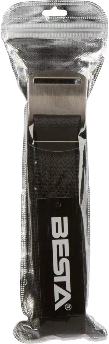 BESTA Battler Belt, Heavy-Duty Nylon Elastic Belt for Men, Rugged Metal Buckle