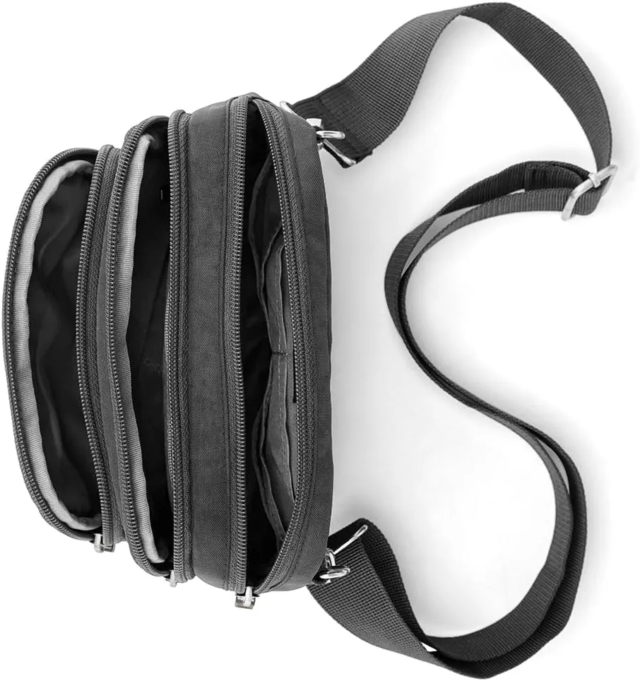 Biaggi Flexmates Convertible Crossbody | Lightweight RFID Blocking Crossbody for Travel, College, Weekend