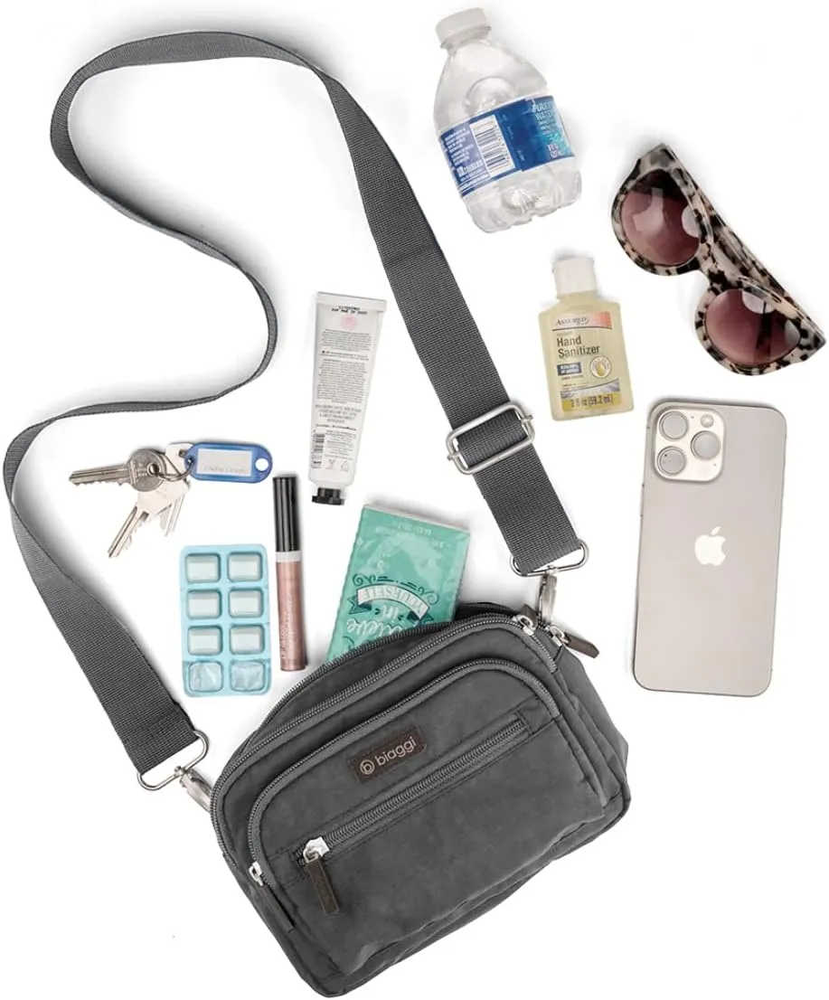 Biaggi Flexmates Convertible Crossbody | Lightweight RFID Blocking Crossbody for Travel, College, Weekend