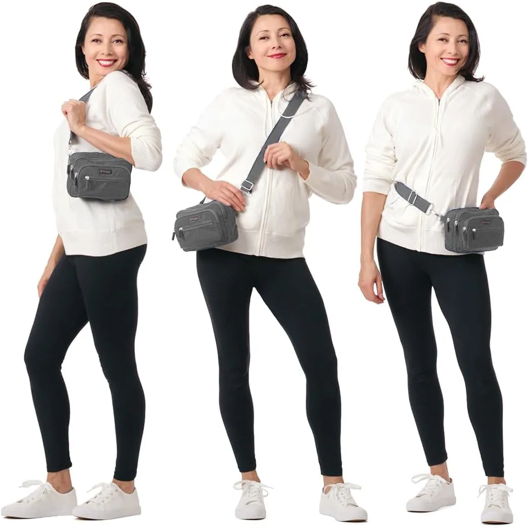 Biaggi Flexmates Convertible Crossbody | Lightweight RFID Blocking Crossbody for Travel, College, Weekend