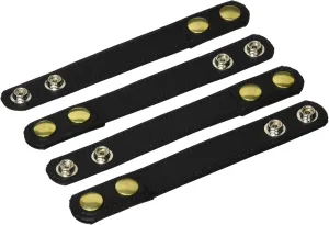 BIANCHI 7906 AccuMold Elite Belt Keeper, 1 Inch (25MM) Width, Pack of 4, Fits 2.25 Inch Belt, Plain Black, Bronze Snap