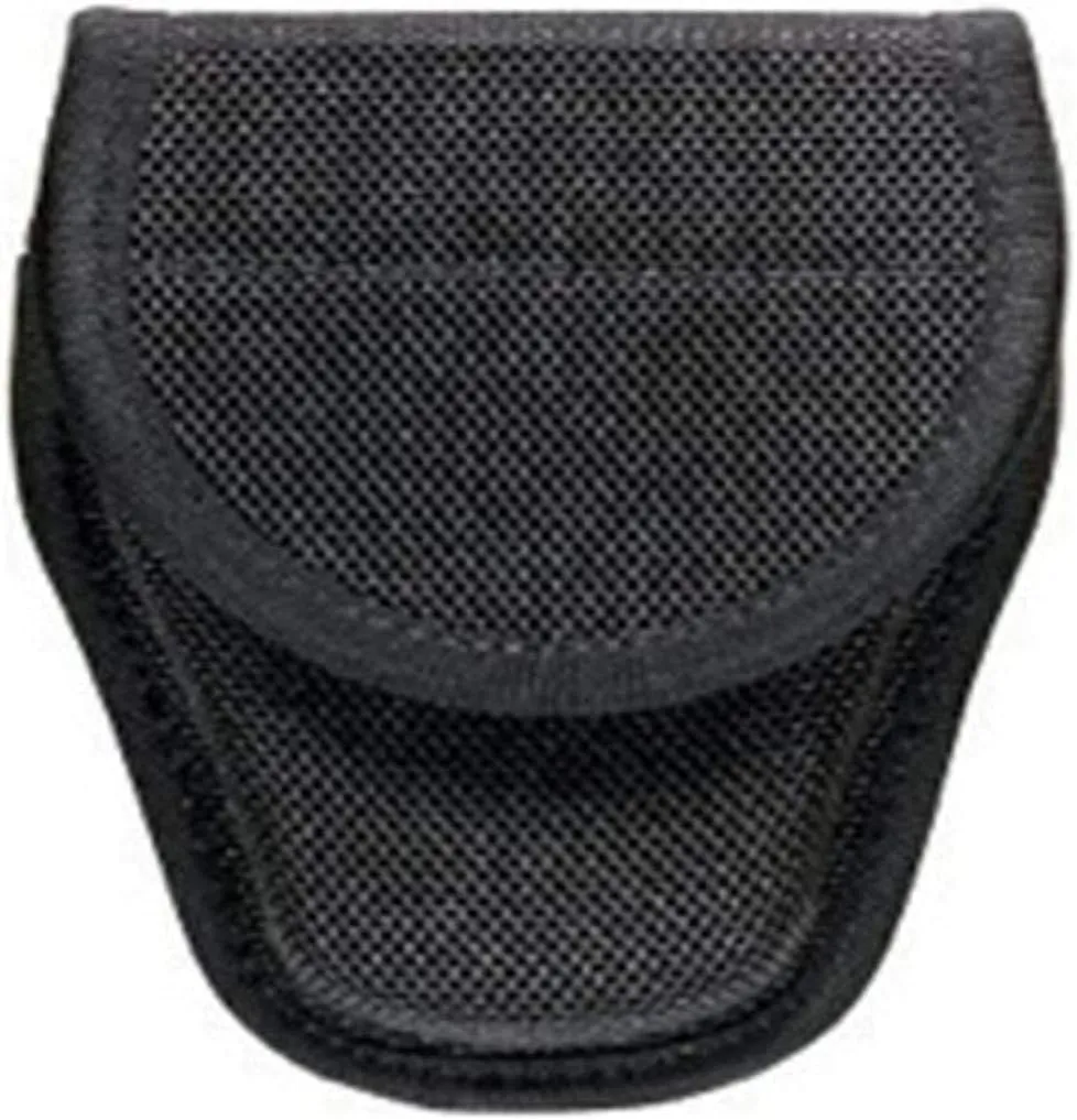 Bianchi Accumold 7300 Covered Black Handcuff Case Hook and Loop Closure (Size 2)