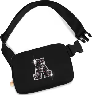 Birthday Gifts for 4 5 6 7 8 9 10 11 12 13 14 Year Old Girls - Fanny Pack Crossbody Bag Purse for Girls Kids Teens Daughter Sister,Personalized Belt Bag Cute Trendy Stuff | A,Black Bag
