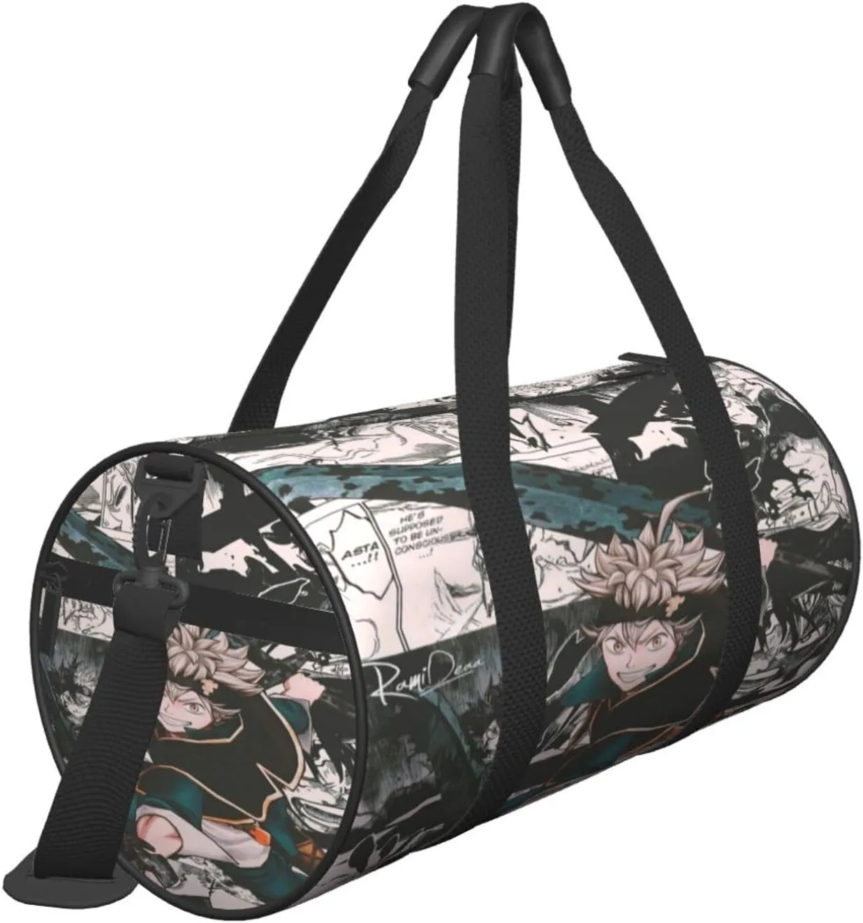 Bl-ack Clover Travel Bag for Men Women Duffel Roundlarge Capacity Sport Gym Bag