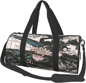 Bl-ack Clover Travel Bag for Men Women Duffel Roundlarge Capacity Sport Gym Bag
