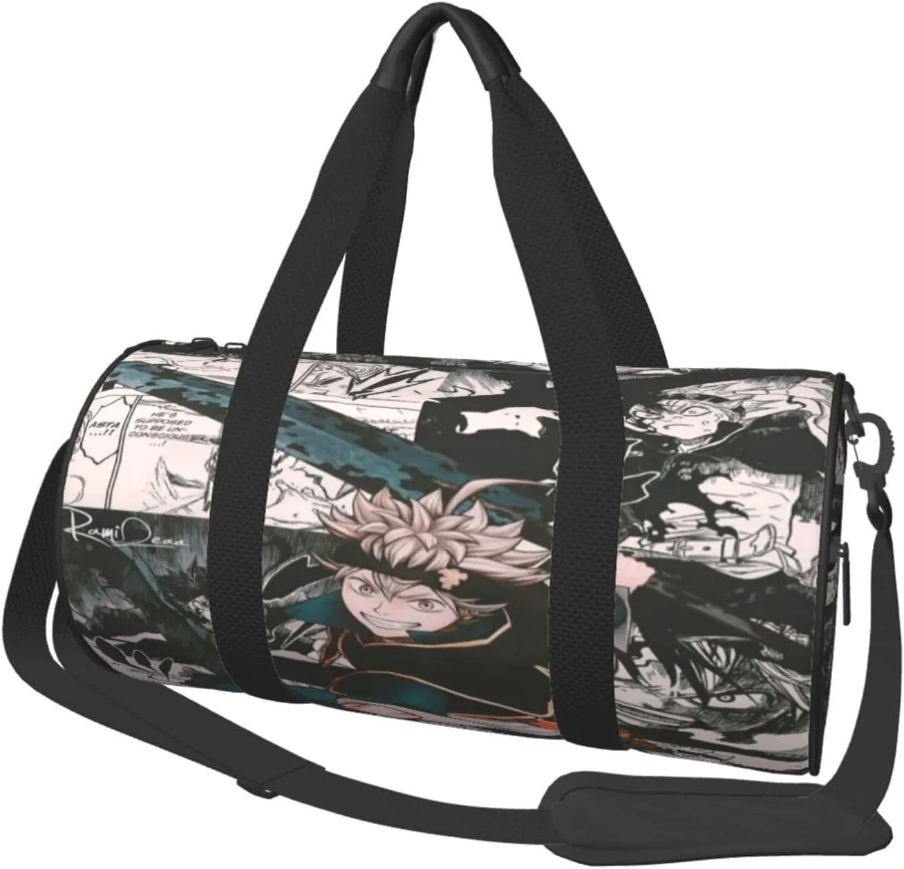 Bl-ack Clover Travel Bag for Men Women Duffel Roundlarge Capacity Sport Gym Bag