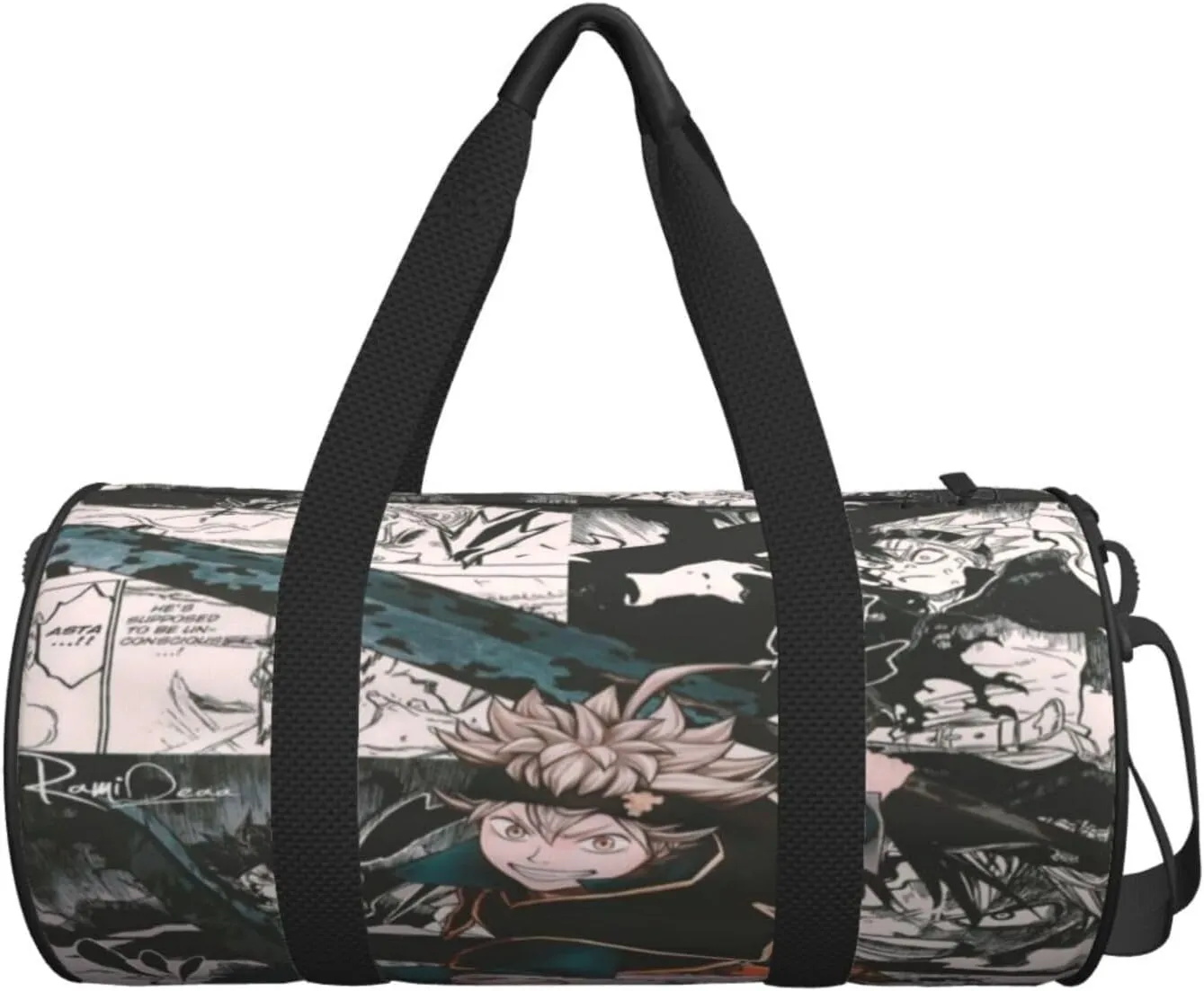 Bl-ack Clover Travel Bag for Men Women Duffel Roundlarge Capacity Sport Gym Bag