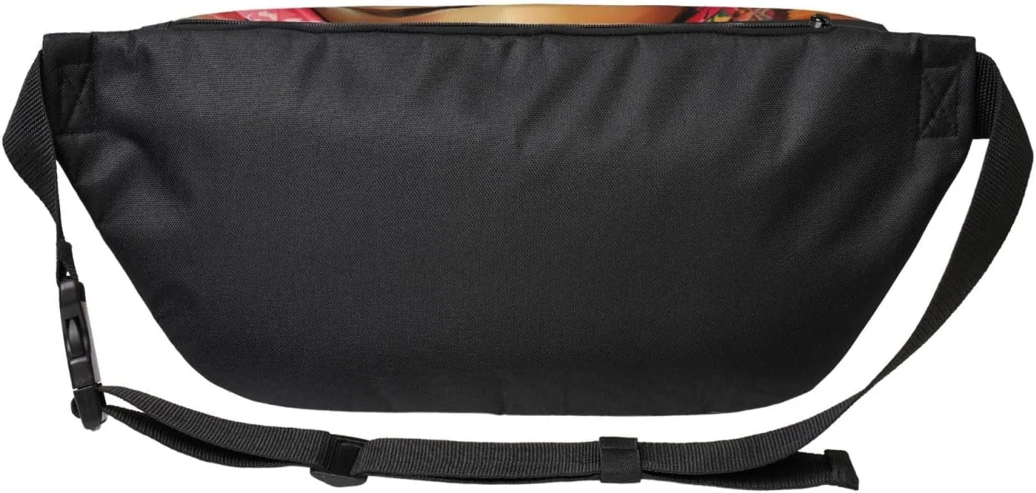 Black Woman With An African Head Wrap Fanny Pack For Women Man,Colorful Oil Paint Splashes Waist Belt Bag Crossbody For Sports Travel Hiking Running Jogging