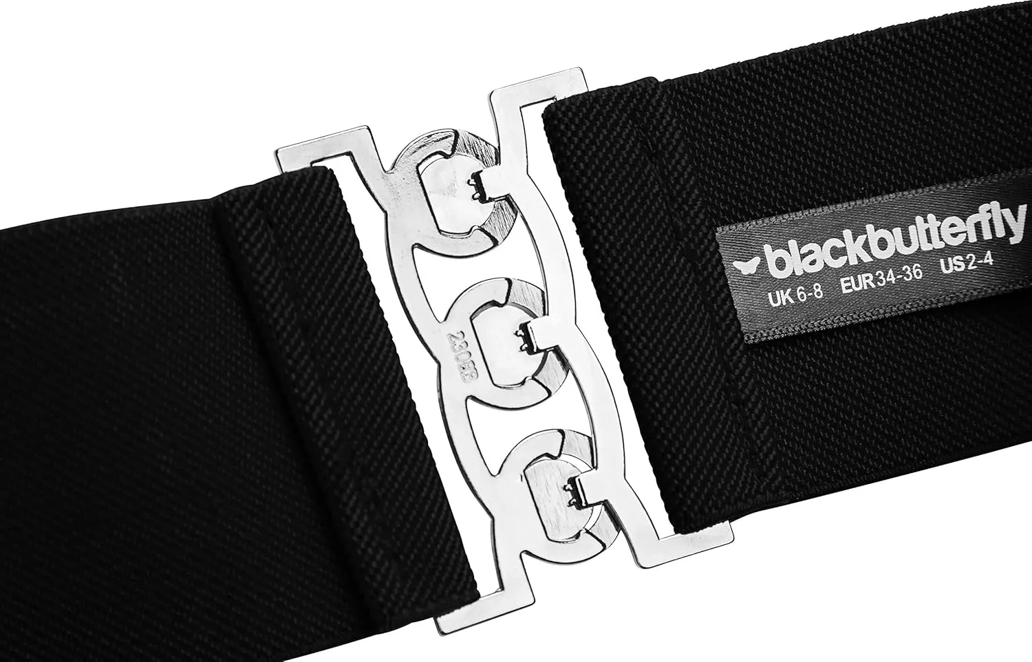 BlackButterfly Wide Elastic Waist Cinch Stretch Waistband Retro Clasp Buckle Belt