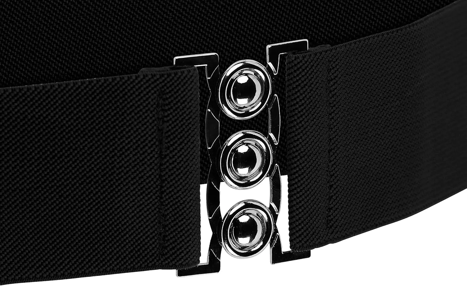 BlackButterfly Wide Elastic Waist Cinch Stretch Waistband Retro Clasp Buckle Belt