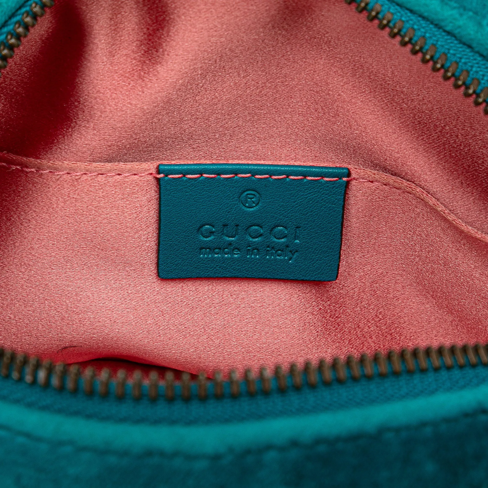 Blue Gucci GG Marmont Velvet Matelasse Belt Bag