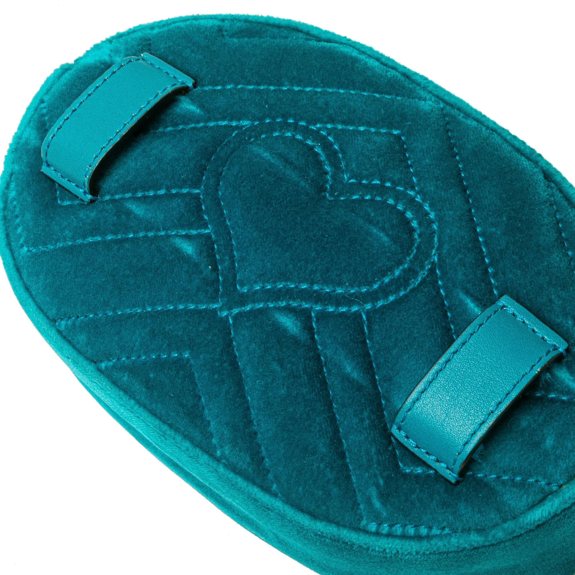 Blue Gucci GG Marmont Velvet Matelasse Belt Bag