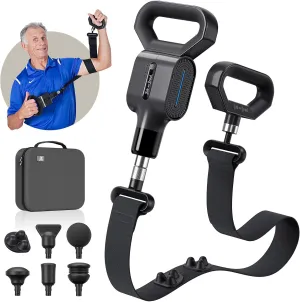 BOB AND BRAD 2-in-1 Massage Gun & Muscle Massage Belt for Muscle Relaxation, Pain Relief, FSA HSA Eligible, Dual-Purpose Deep Tissue sWave Massager Gun with Strap for Athletes, Therapists & Everyone