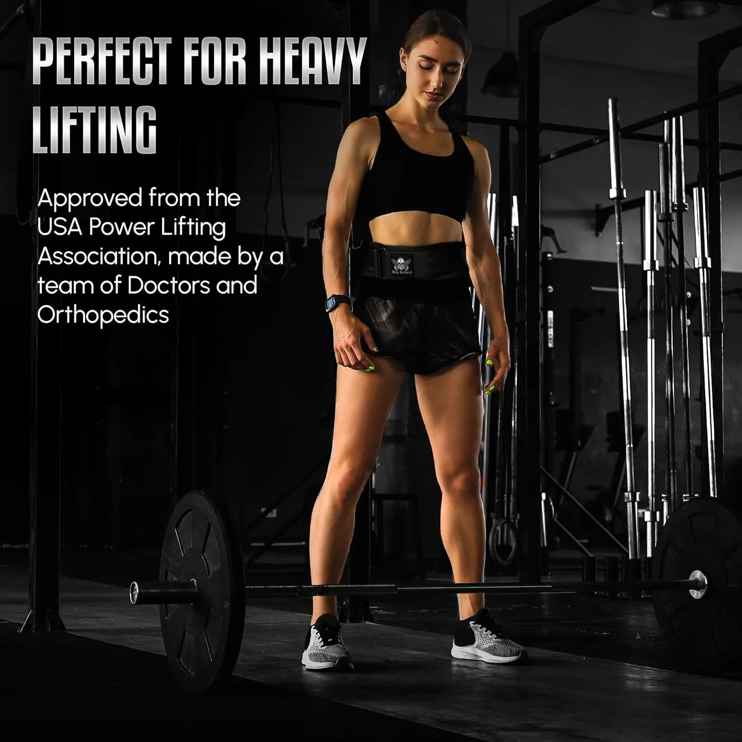 Body Reapers Weight Lifting Belt For Men & Women; Auto Lock Metal Buckle Deadlift Belt & Workout Belt For Men, Adjustable Gym Belt, Weightlifting Belt for Powerlifting, Squats, & Training