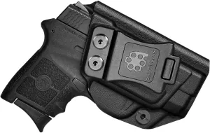 Bodyguard 380 Holster IWB Boltaron for Smith & Wesson M&P Bodyguard 380 Auto with Integrated Crimson Trace Laser Pistol – Adj. Cant Concealed Carry & 'Posi-Click' Retention - No Wear/Jitter - US Made