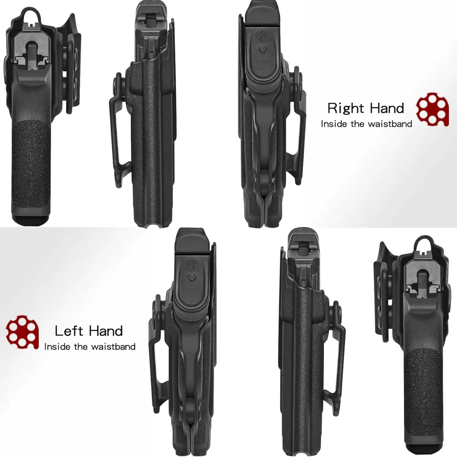 Bodyguard 380 Holster IWB Boltaron for Smith & Wesson M&P Bodyguard 380 Auto with Integrated Crimson Trace Laser Pistol – Adj. Cant Concealed Carry & 'Posi-Click' Retention - No Wear/Jitter - US Made