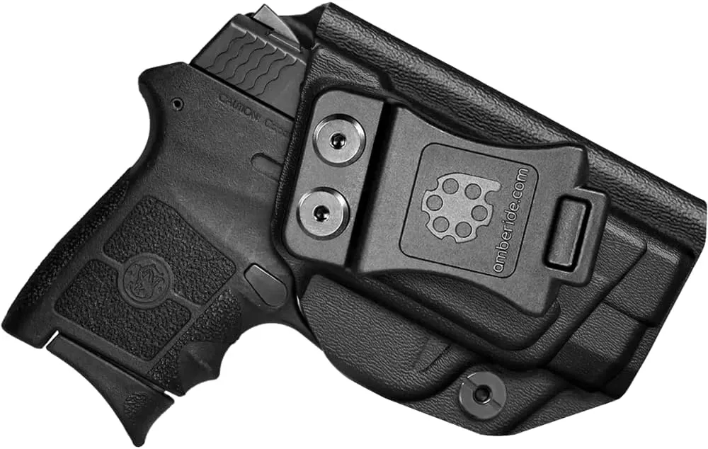 Bodyguard 380 Holster IWB Boltaron for Smith & Wesson M&P Bodyguard 380 Auto with Integrated Crimson Trace Laser Pistol – Adj. Cant Concealed Carry & 'Posi-Click' Retention - No Wear/Jitter - US Made
