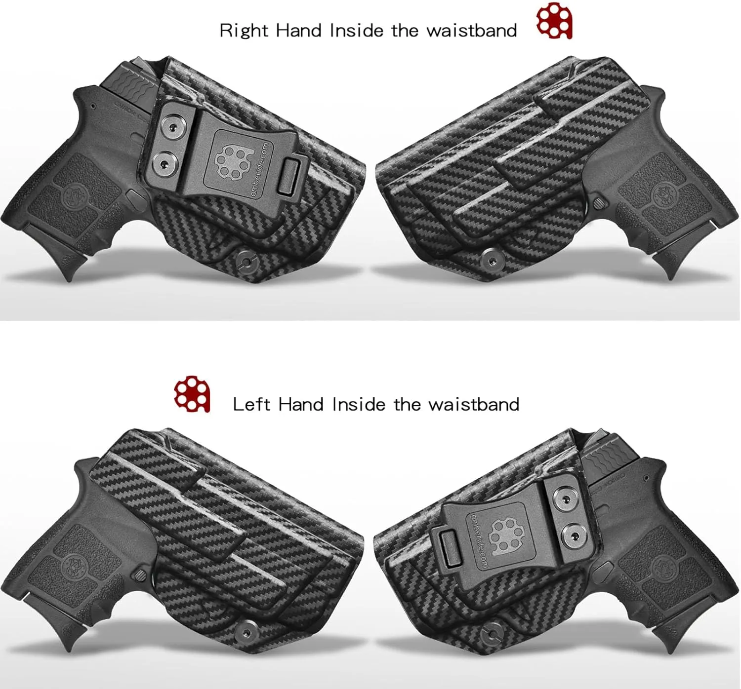 Bodyguard 380 Holster IWB Kydex Holster Fit: Smith & Wesson M&P Bodyguard 380 with Integrated Crimson Trace Laser Pistol – Adj. Cant Concealed Carry & 'Posi-Click' Retention - No Wear/Jitter - US Made