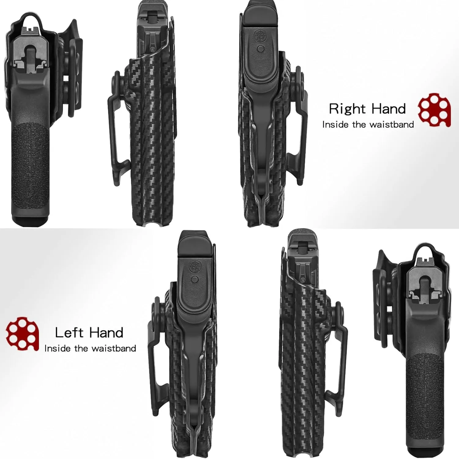 Bodyguard 380 Holster IWB Kydex Holster Fit: Smith & Wesson M&P Bodyguard 380 with Integrated Crimson Trace Laser Pistol – Adj. Cant Concealed Carry & 'Posi-Click' Retention - No Wear/Jitter - US Made