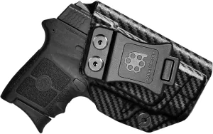 Bodyguard 380 Holster IWB Kydex Holster Fit: Smith & Wesson M&P Bodyguard 380 with Integrated Crimson Trace Laser Pistol – Adj. Cant Concealed Carry & 'Posi-Click' Retention - No Wear/Jitter - US Made