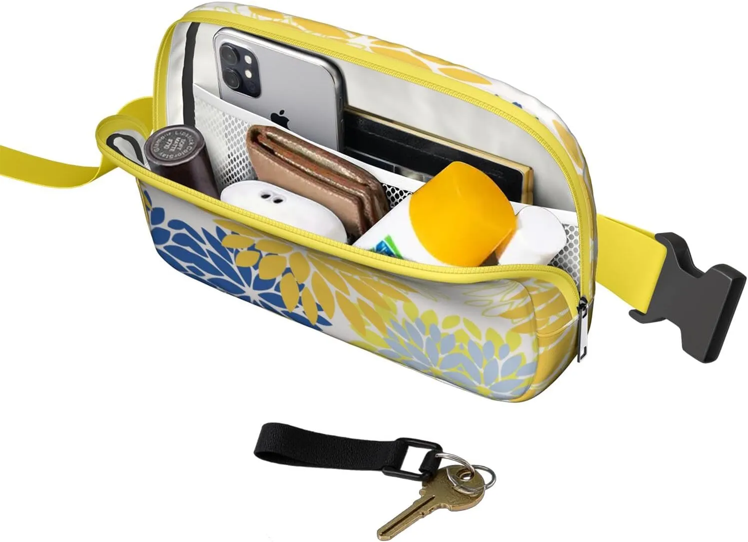 Bohemian Mini Belt Bag for Men Women Vintage Rustic Waist Packs Crossbody Bags Adjustable Strap for Hiking Cycling Running