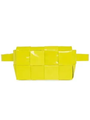 Bottega Veneta Intrecciato Cassette Mini Belt Bag Acid Kiwi
