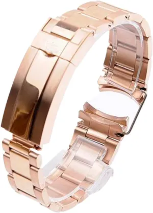 Bracelet Compatible With Accessories Band Chain Steel (Color : Rose Gold, Size NO Logo)