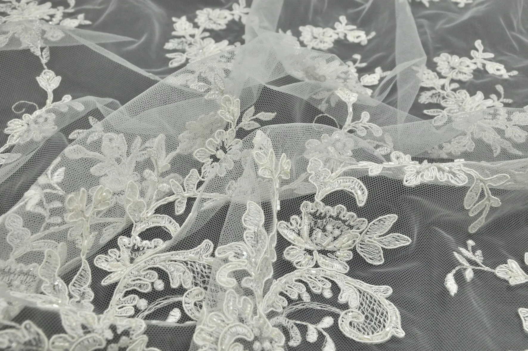 Bridal Lace Bordering Flower Ivory