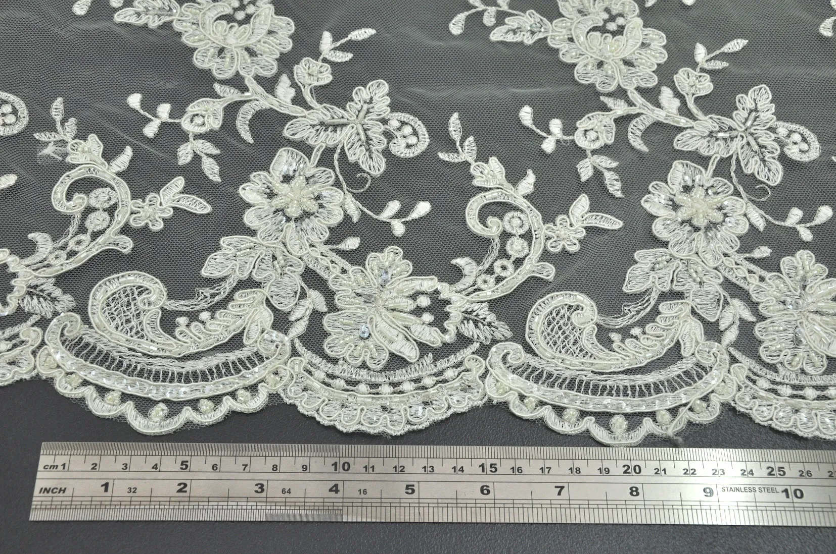 Bridal Lace Bordering Flower Ivory