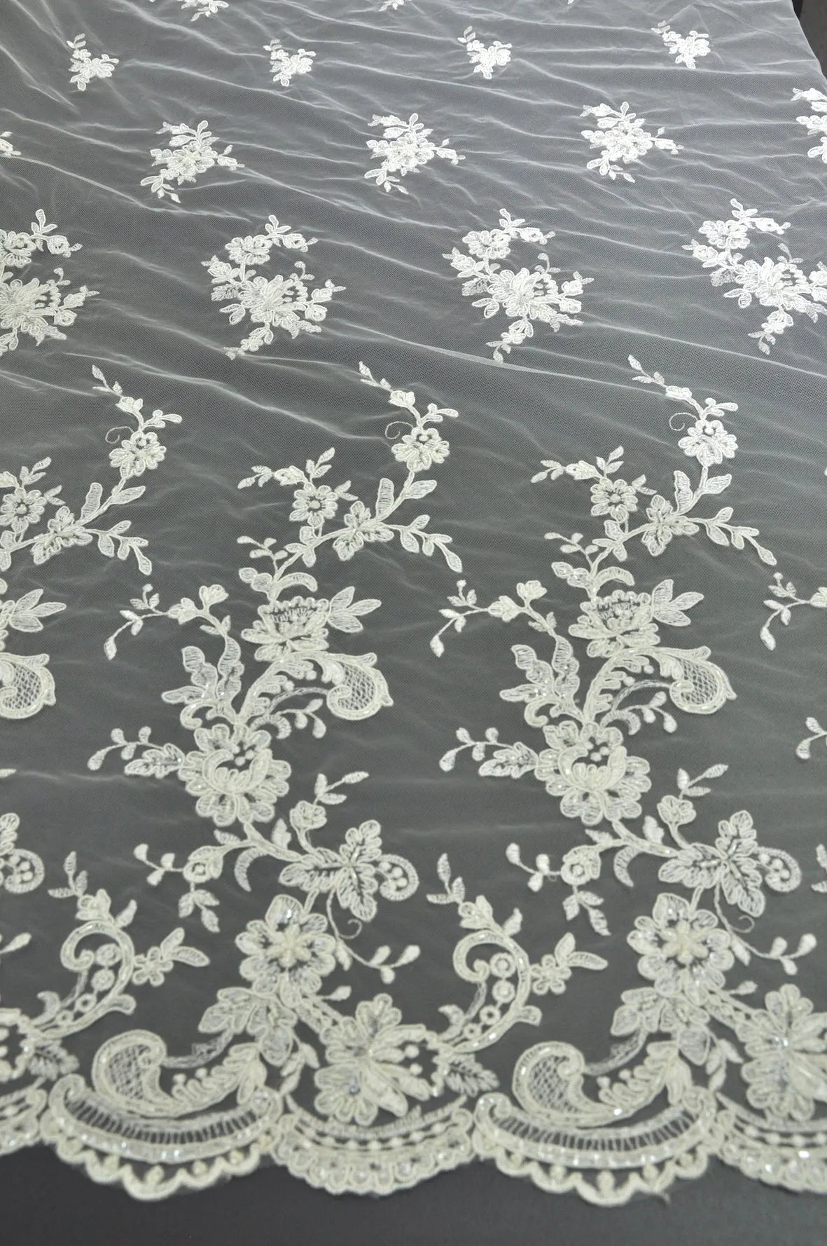 Bridal Lace Bordering Flower Ivory